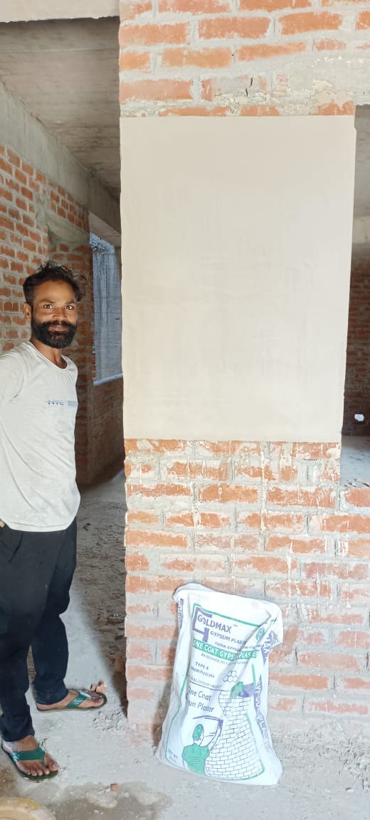 Goldmax Site Technician Plastering Red Brick Wall